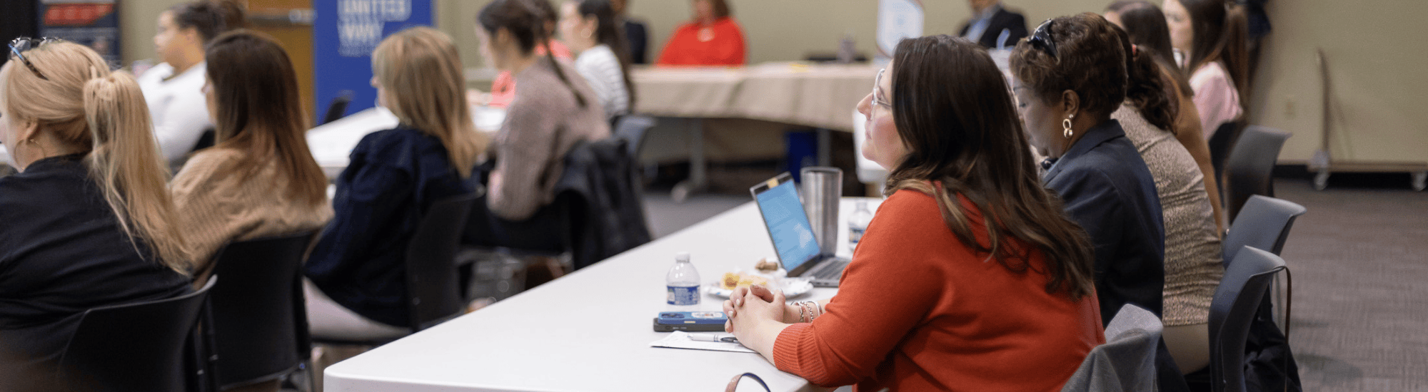 Audience is listening to the forum.